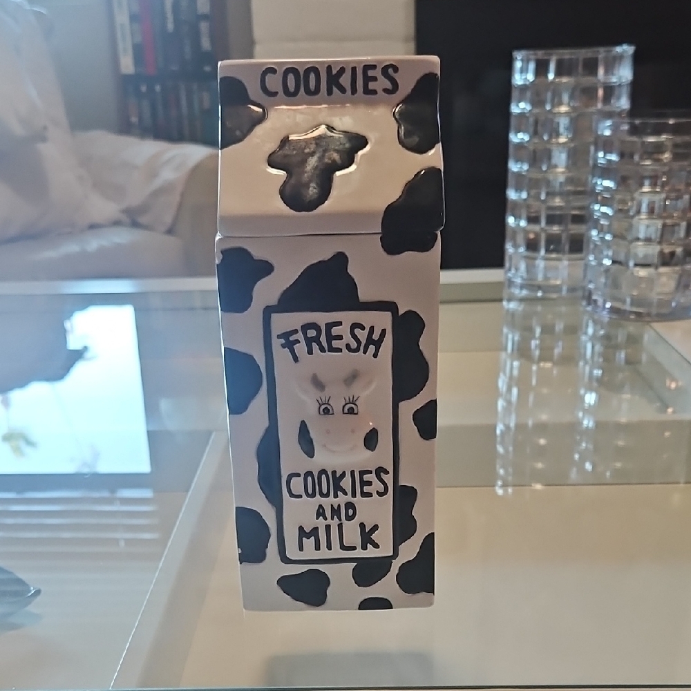 Cow Print Cookie Storage Container